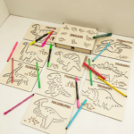 Plantilla de Dinosaurios Montessori: Ejercicios de Línea y Dibujo